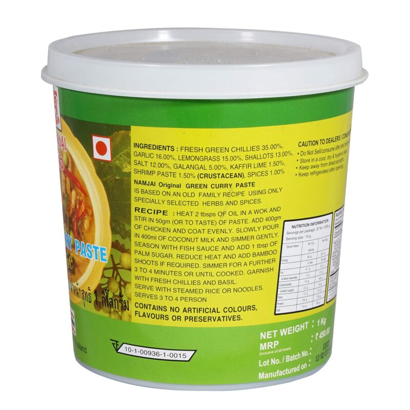 Namjai Green Curry Paste - 1 KG - Image 3
