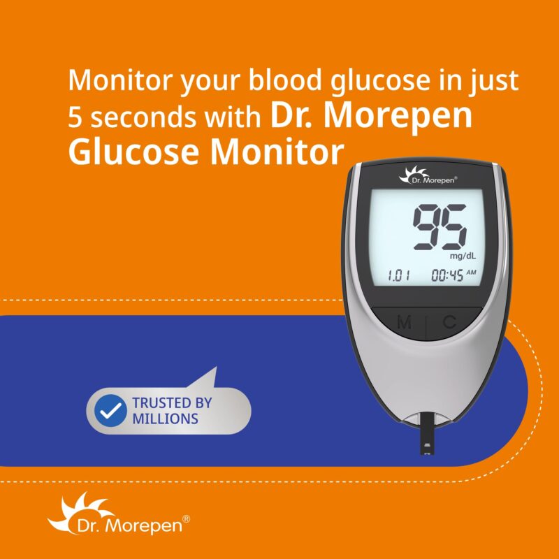 DR. MOREPEN GlucoOne Blood Glucose Monitor Model BG 03 with 25 Strips - Image 4