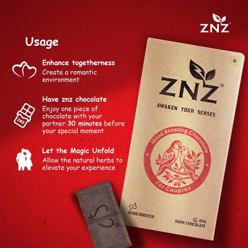 ZNZ Couple Chocolate Gift Set with Blindfold, Massage oil & Scented Flowers / Romantic Gift for Him and Her | Bliss box Chocolate Gift Hamper for Anniversaries, Birthday or Special Occasions/ Ideal for men and women - Image 2