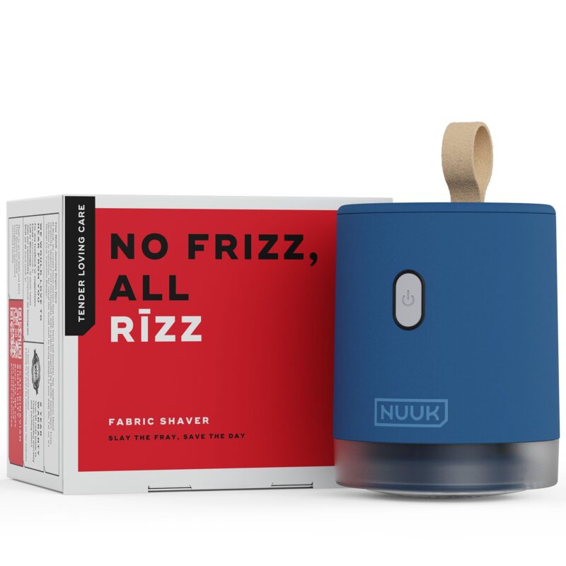 NUUK RIZZ Rechargeable Lint Remover for Clothes with FREE Storage Pouch | 2 Speed Modes For All Fabrics | 60 Min Runtime with Type-C Charging | Fabric Shaver for Woolen Sweaters, Shawls, Coats, Shirts