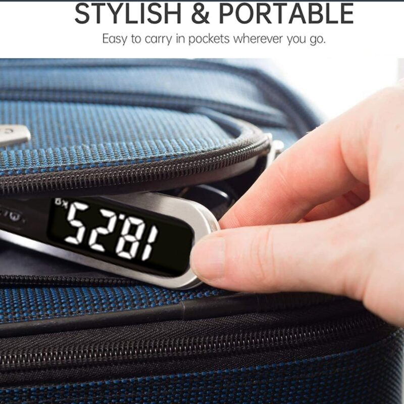 Themisto TH-WS11 Digital Luggage Scale with Target Value Setting (50kg), Silver - Image 7