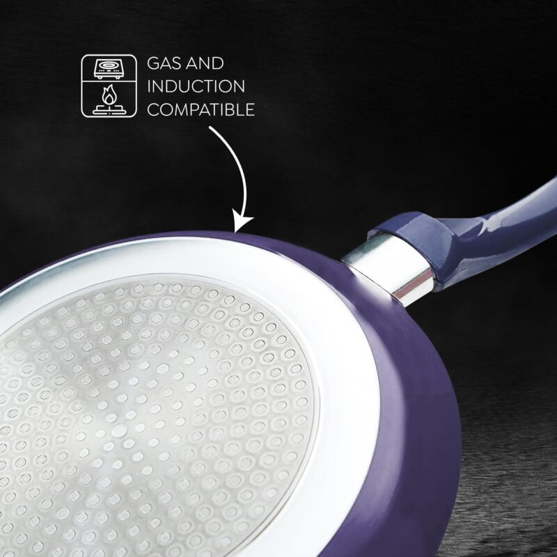 Prestige Ceraglide Ceramic Coated 18 cm Non-Stick Fry Pan | Consumes Less Oil | Preferred for High Heating & Even Heating | Stain-Resistant | Gas & Induction Compatible - Image 2