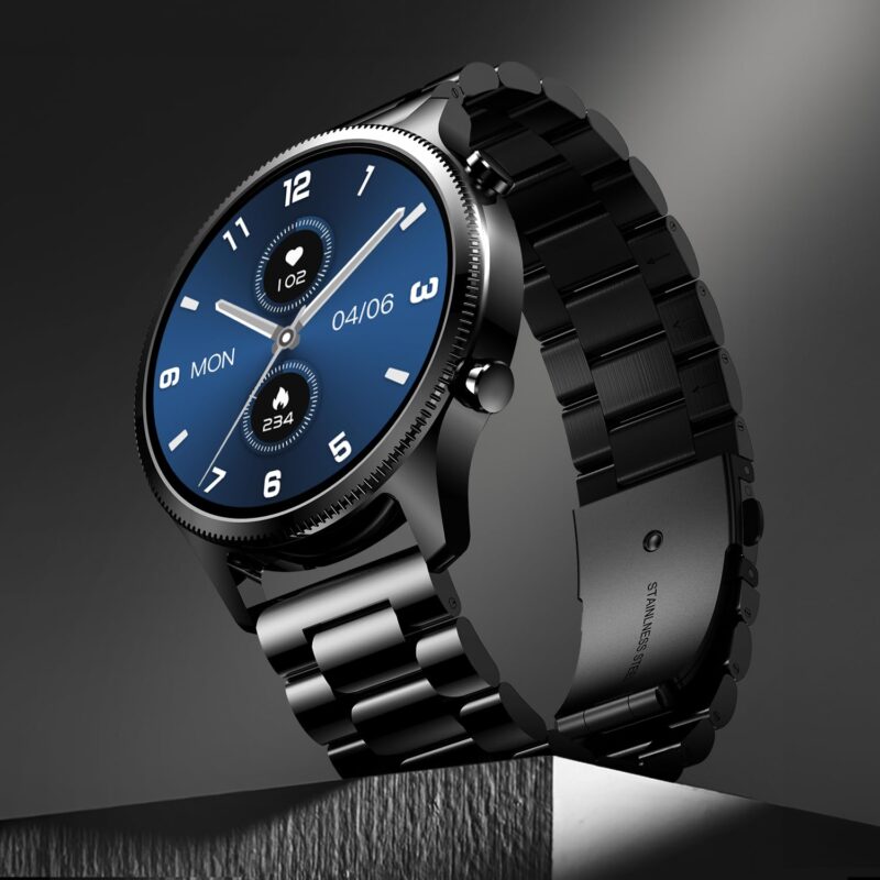 Noise Halo Plus 1.46" Super AMOLED Display Elite Smart Watch, Bluetooth Calling, Stainless Steel Build, Always on Display, Upto 7 Days Battery (Elite Black) - Image 3