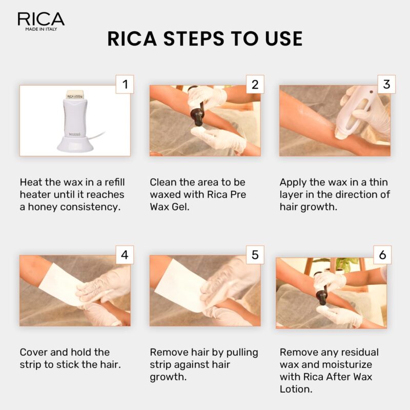 RICA Wax White Chocolate Roll-On Wax Kit For Women(Set Of 4 Refill Wax) 100 Ml - Image 4