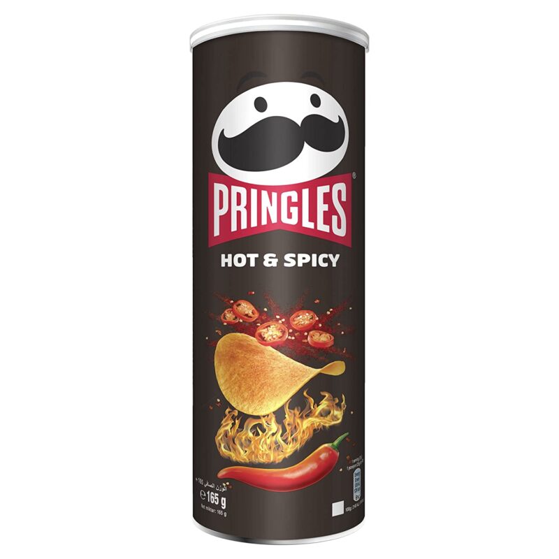 10x Pringles Hot & Spicy Chips Pack of 10 - (165g each)