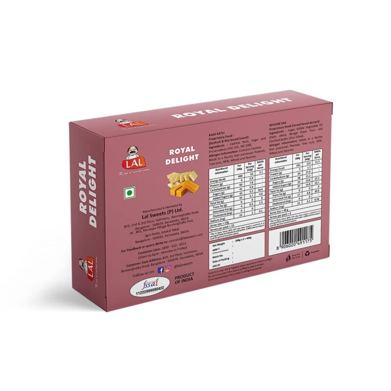 Lal Sweets Royal Delight - 400gm - Image 2