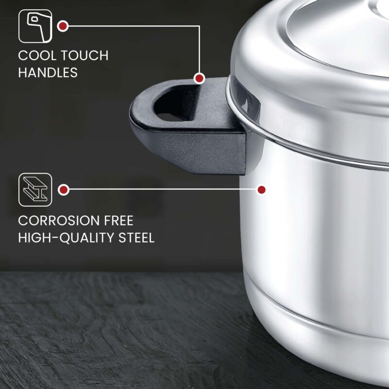 Judge by Prestige Stainless Steel Idli Cooker with 4 Plates,1 Liters - Image 4