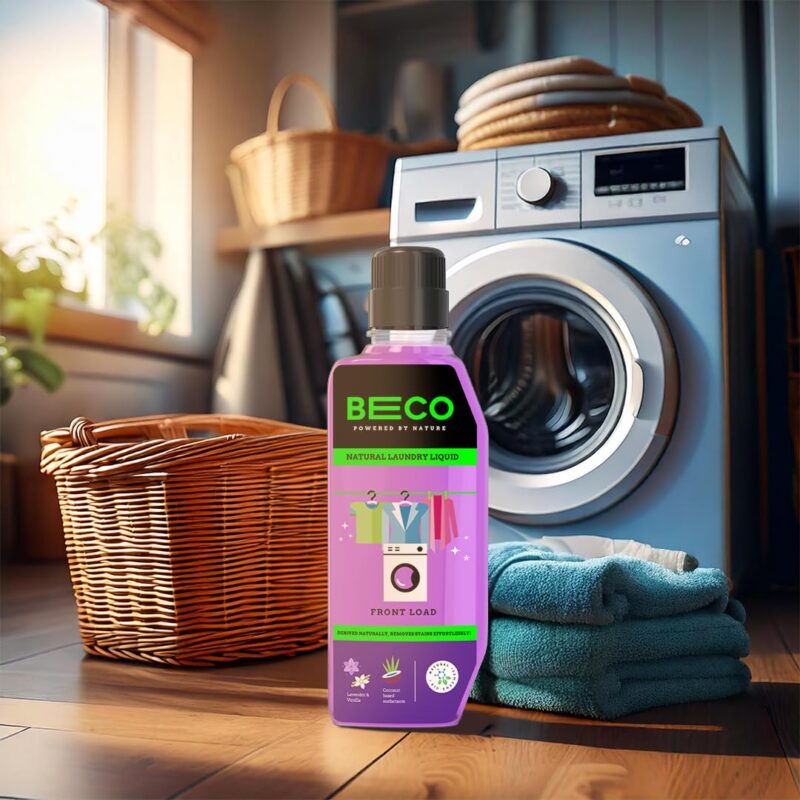 Beco Matic-Front Load Natural Laundry Liquid Detergent| 2 Litre Super Value Refill | Natural Formula for Tough Stain Removal & Fabric Care | No Harsh Chemicals | 100% Ecofriendly - Image 4