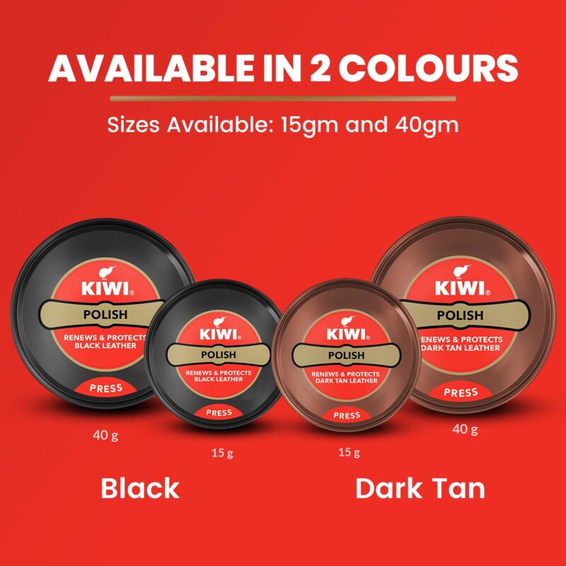 4x Kiwi Wax Shoe Polish | Renews and Protects Leather | For Black Leather (40 gm)  each - Pack of 4 - Image 4