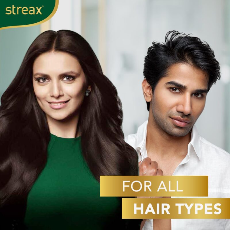 Streax Insta Shampoo Hair Colour for Women and Men, Natural Black - Pack of 5 | 100% grey coverage in 5 minutes | Long lasting, easy to use - Image 3