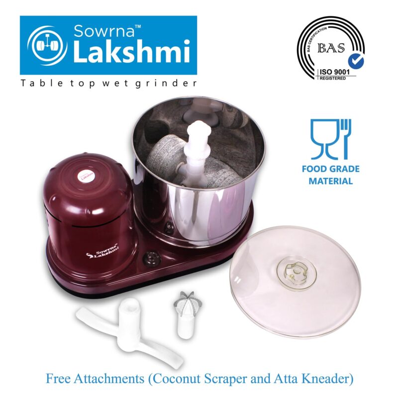 Sowrna Lakshmi Wet Grinder Cherry,ABS Body - Image 6