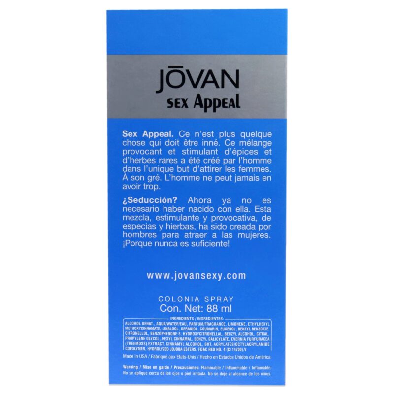 Jovan Sex Appeal Woody Spray For Men, 88Ml - Image 2