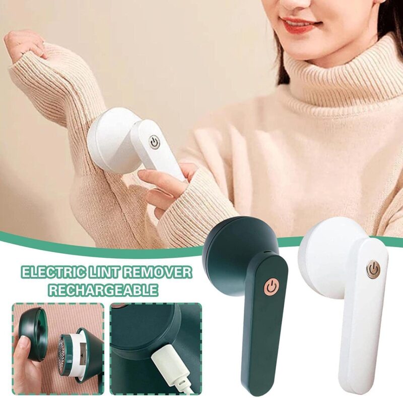 JICOOT Fabric Shaver, Electric Lint Remover, USB Rechargeable Fabric Defuzzer, Reusable Cordless Sweater Shaver can be Used Anywhere, Bobling Remover for Clothes, Wool Pilling Lint Remover. - Image 2