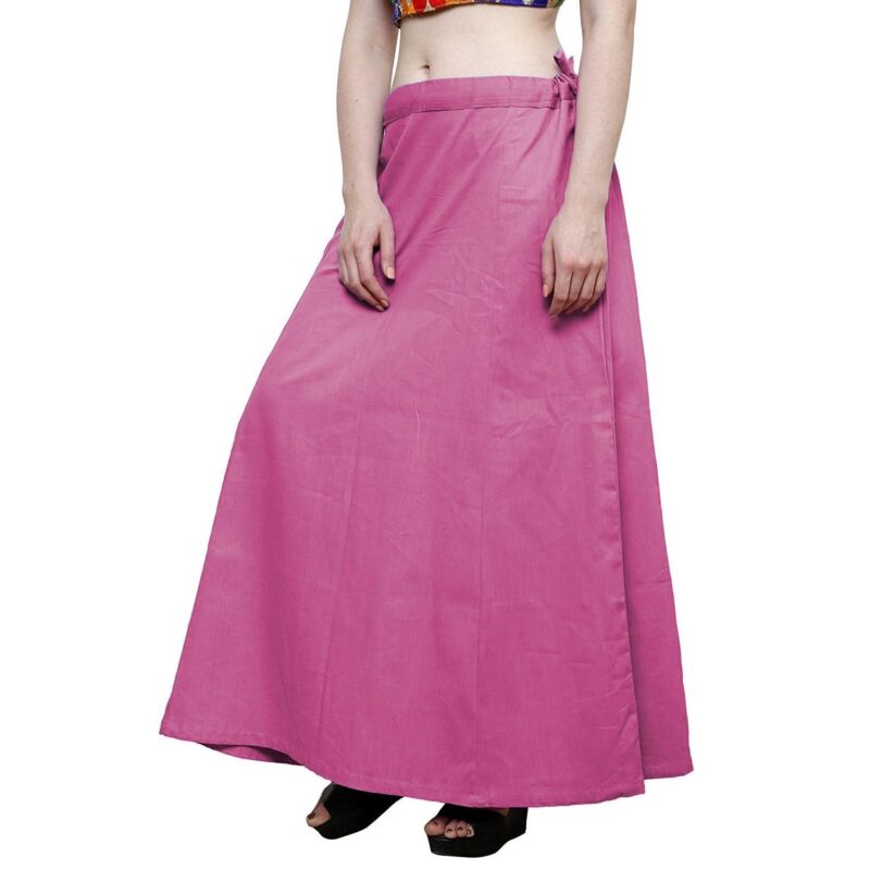 Nikita Women Cotton Saree Underskirt (Pack of 4) (Aqua Green, Black, Dark Violet & Dark Lavender_Free Size) - Image 2