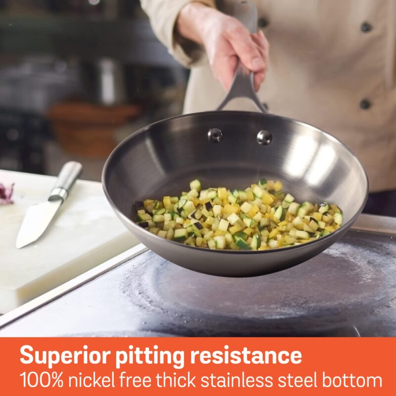 Meyer Select Stainless Steel Open Frypan 26cm (Induction & Gas Compatible) - Image 6