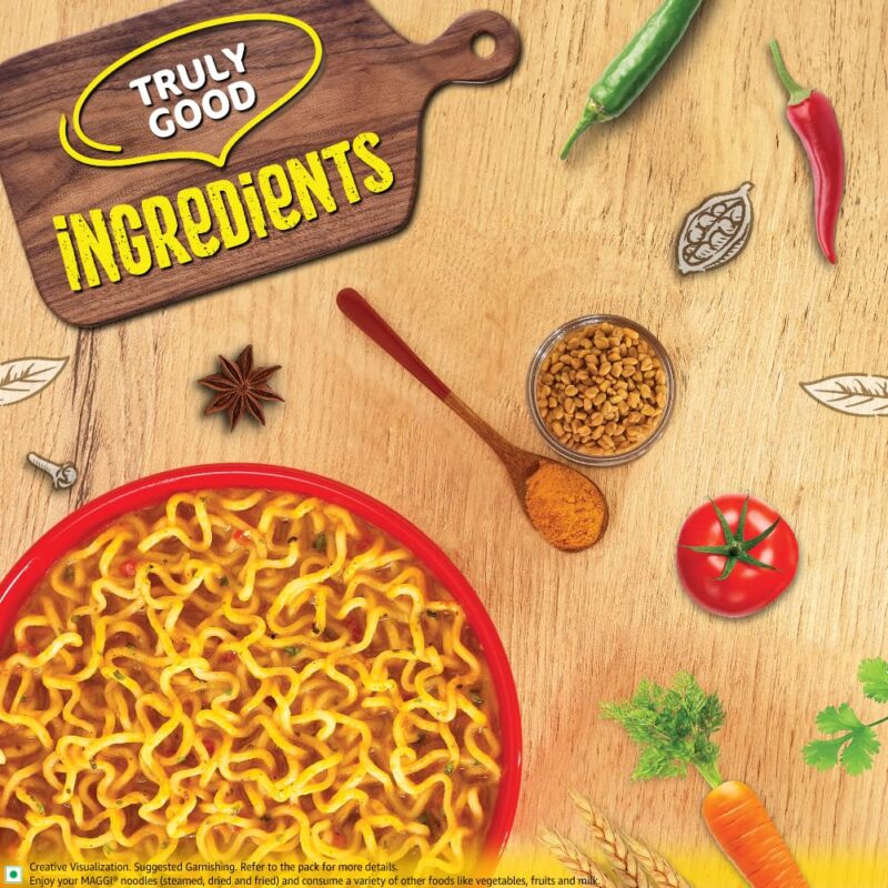 MAGGI 2-Minute Instant Noodles, Masala Noodles With Goodness Of Iron, Made With Choicest Quality Spices, Favourite Masala Taste, 70G ( Pack Of 12 ), 840 Gram - Image 3