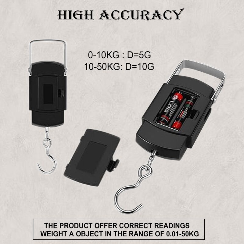 GLUN® Electronic Portable Digital LED Screen Luggage Weighing Scale, 50 kg/110 Lb For Multi-Purpose Use. - Image 6