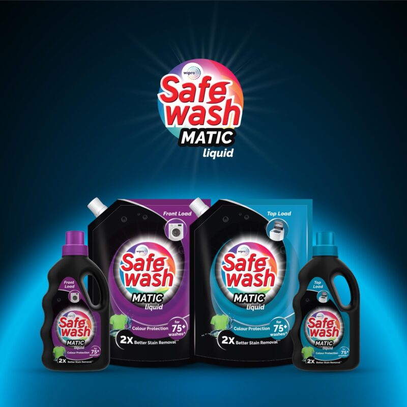 Safewash Top Load Matic Premium Liquid Detergent with Colour-Protect Technology| 2X Stain Removal | For All Types of Fabrics| 2L Refill Pouch - Image 2