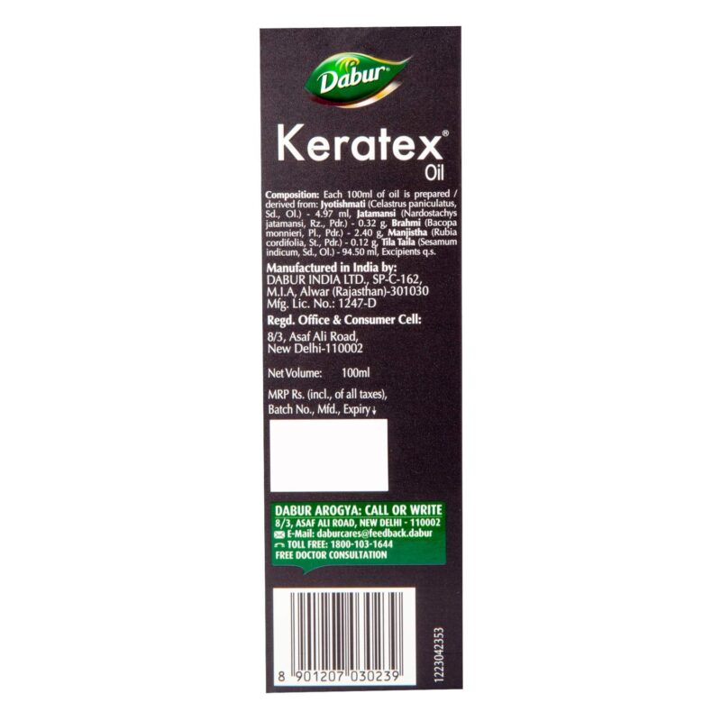 Dabur Keratex Oil - 100ml | Ayurvedic Medicinal Oil | Reduces Hairfall | Controls Dandruff | Nourishes Scalp | Strengthens Hair Root - Image 6