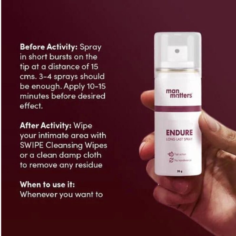 Man Matters Endure Long Last Non Transferable Spray for Men | 20gm - Image 2
