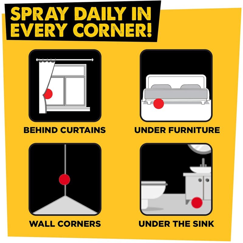 HIT Spray, Crawling Insect Killer Instant Kill, Deep-Reach Nozzle, Fresh Fragrance (Red, 400ml) - Image 5