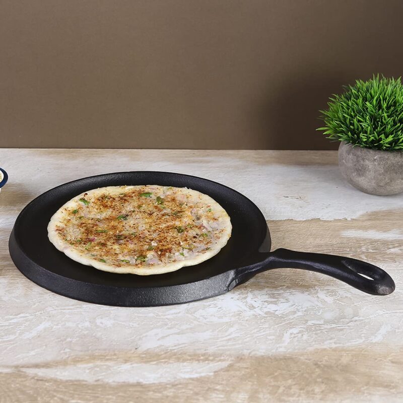 Wonderchef Forza Cast-Iron 25 cm Dosa Tawa Pan | Pre-Seasoned Cookware | Induction Friendly | 3.8 mm| with Lifetime Exchange Warranty - Image 10