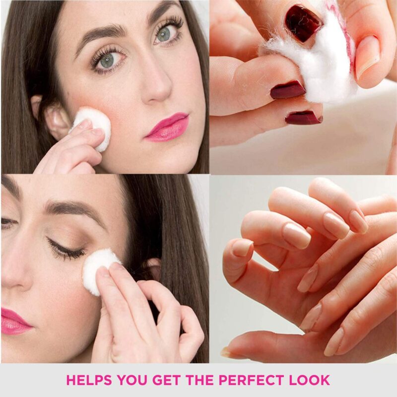 VEGA Cotton Ball for Eye, Face Makeup and Nail Paint Remover (Pack Of 50) - Image 2