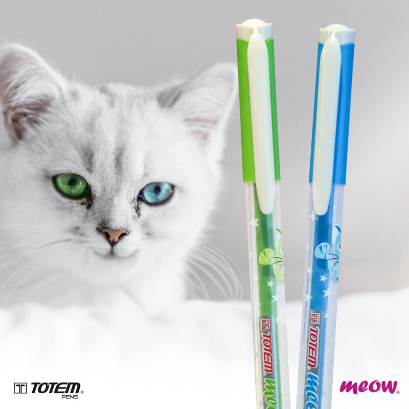 Totem Win Pens Meow Pens Pack of 100 Pens - 60 Blue & 40 Black - Image 2