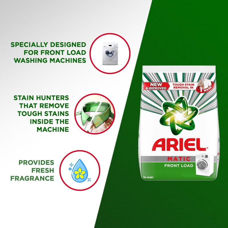 Ariel Matic Front Load Detergent Washing Powder - 5kg Plus 3kg - Image 8