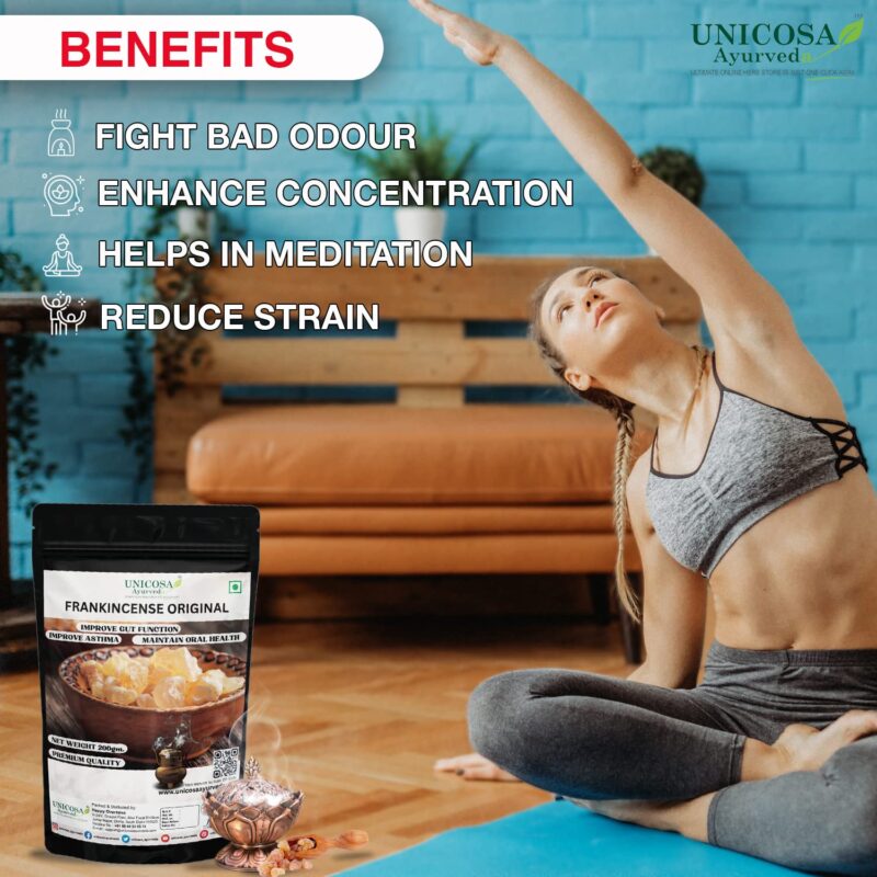 UNICOSA Ayurveda Pure Frankincese Resin 100gm Kunduru | Loban | Monastery Incense | Olibanum | Boswellia Carterii | Frankincense Tears | Pure Frankincense Granules | Premium Incense - Image 7