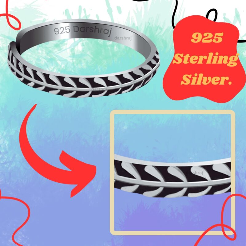 DARSHRAJ JEWELLERS 925 Sterling Silver Chandi Black Toe Ring Silver For Women (2.5gm) - Image 8