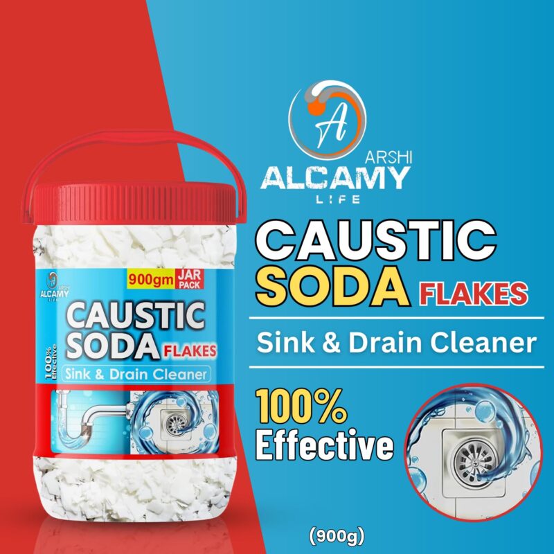 AAAL Caustic Soda Flakes 900gm (SUPER JAR PACK) Chimney Cleaner, Pure & Powerful Drain Cleaner - Image 2