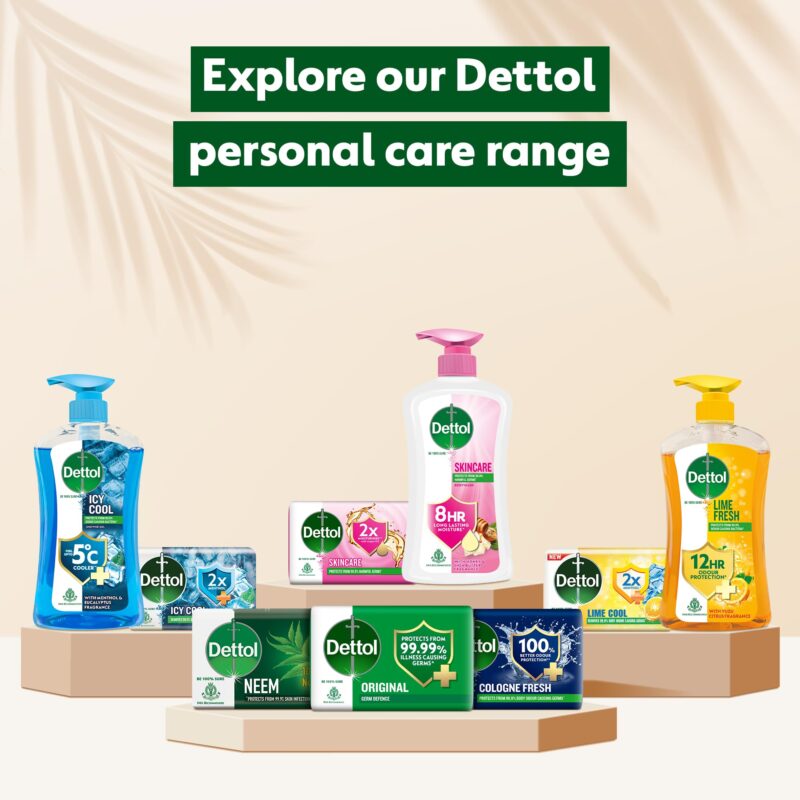 Dettol Body Wash and Shower Gel for Women and Men, Cool- 500ml | Soap-Free Bodywash | 12h Complete Odour Protection - Image 3