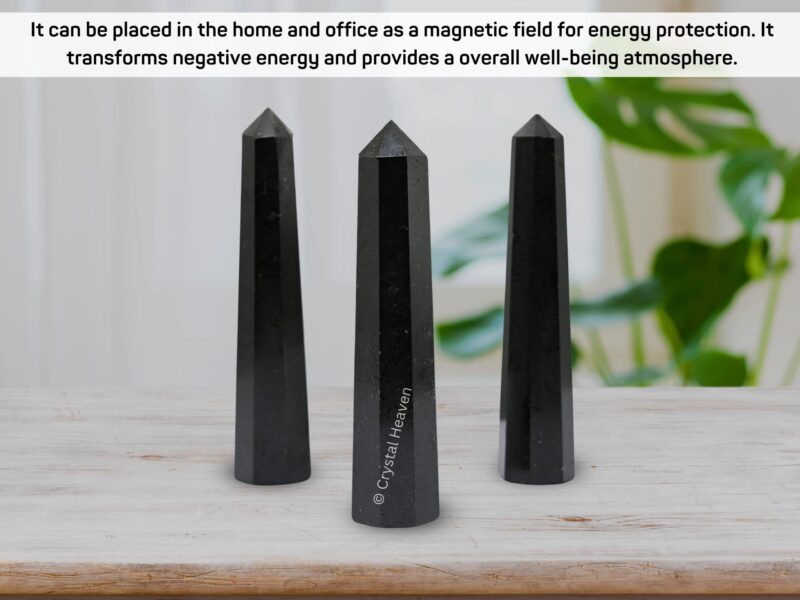 Crystal Heaven Certified Black Tourmaline Tower Obelisk Point For Chakra, Healing And Balancing - Aaa Grade Original Certified Gemstone Agate For Reiki Meditation Yoga Spiritual (2-3 Inches) - Image 2