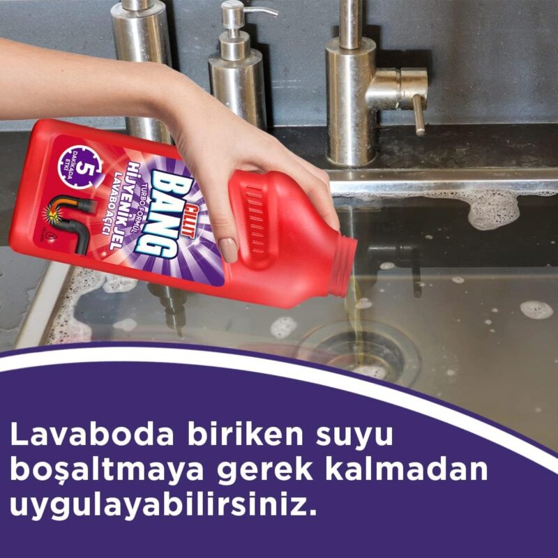 CILLIT BANG Turbo Hygienic Drain Gel Sink Opener | 500ml - Image 2