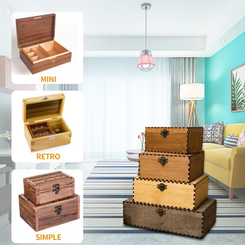 LifCratms 30 Pcs Mini Hinges, Butt Retro Miniature Hardware Small Brass Hinges for Crafts Wooden Box Jewelry Chest Cabinet DIY Accessories - 18 x 15 mm - Image 4