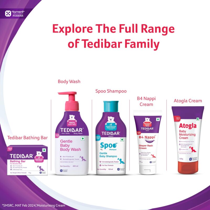 Atogla Baby Cream 100g from Tedibar Family | Advanced Gentle Moisturising Cream |Pediatrician Recommended- By Torrent Pharma - Image 2