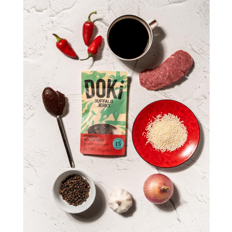 DOKi Buffalo Jerky for Humans (5 Flavours) (High Protein, Low Calorie, All-Natural, Gluten Free, Ready-to-eat meat)) - Image 2