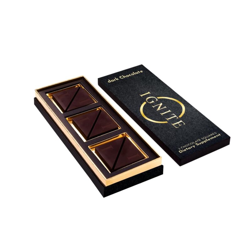 Ignite Chocolate Bars (1 Box) | Dark Chocolate Bar |  Vegetarian, Gluten-Free for Men & Women