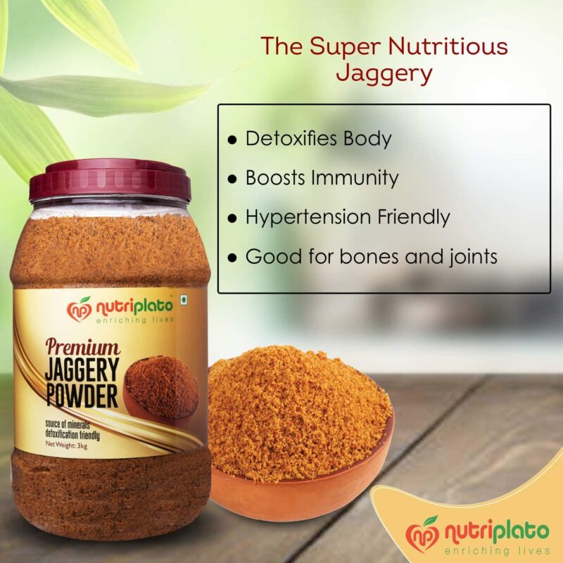 Nutriplato Jaggery | Gur Powder Premium Jar, 3 Kg - Image 3