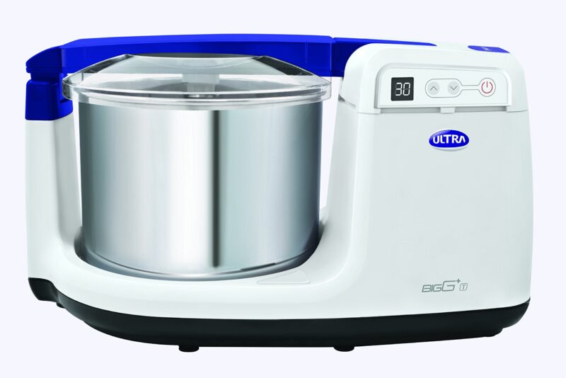 Ultra BIGG + Twetgrinder 2.5L,Patented Conical stones,Digital timer, ABS body,Multiutility drum,CE certifed Inhousemotor with 5years warranty, AISI 304Food grade StainlessSteel,150WPower,230V (white).