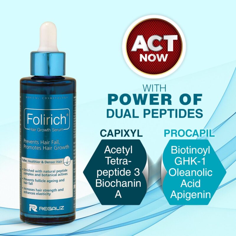 Folirich Hair Growth Serum | Promotes Fuller, Thicker, and Healthier Hair | Reduces Hair Fall and Strengthens Hair | Suitable for Men and Women | 60ml - Image 6