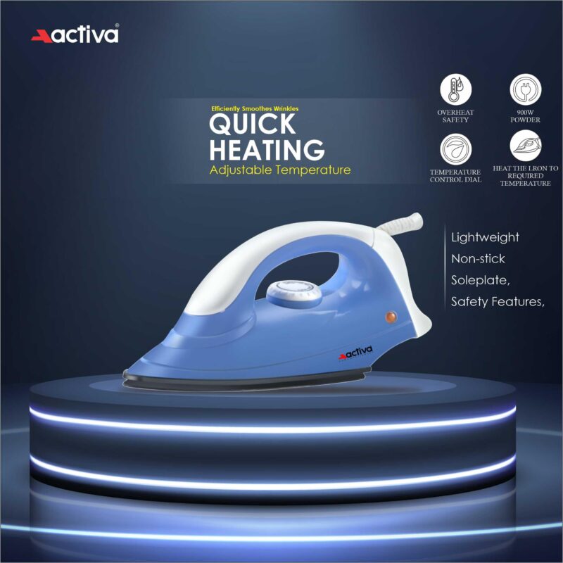Activa Pluto 3 Jar 500 Watt Mixer Grinder With Coral 750 Watt Dry Iron come with 2 year warranty - Image 9