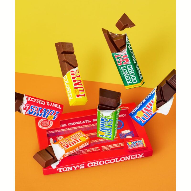 Tony's Milk Chocolate Milk Caramel Sea Salt, Sea Salt Dark Almond, Milk Chocolate, Almond Honey Nougat Pieces, Chocolate Bar, Combo 4x47g (Imported UK) - Image 4