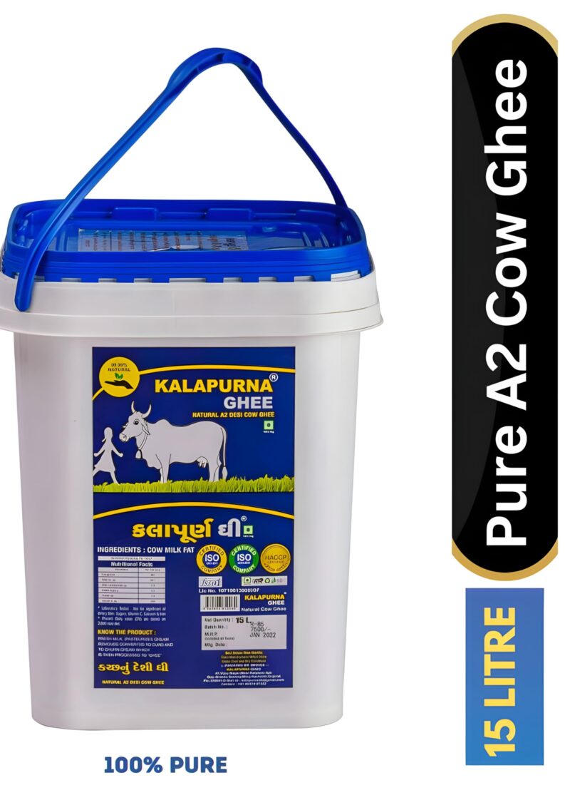Kalapurna ghee Natural A2 Desi Cow Ghee| Pure Cow Ghee for Better Digestion, Immunity & Eyesight. (15 Ltr) - Image 9