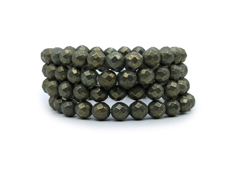 Plus Value Pyrite Bracelet for Men & Women Money Magnet Abundance Wealth Healing Crystal Stone Bracelet (Beads Size: 8mm, Jute Bag) - Image 3