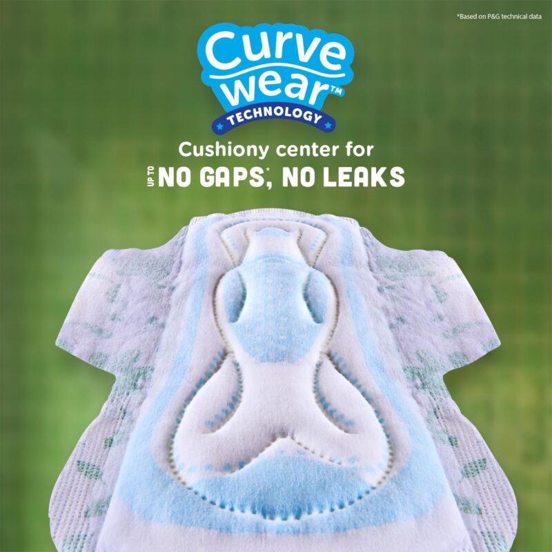 Whisper Ultra Upto No Gap No Leaks Sanitary Pads, 48 XL Pads, For Heavy Flow Protection, With CURVEWEAR™ Technology, Cotton Like Softness, Disposable Wrapper, Locks Odour & Wetness - Image 8