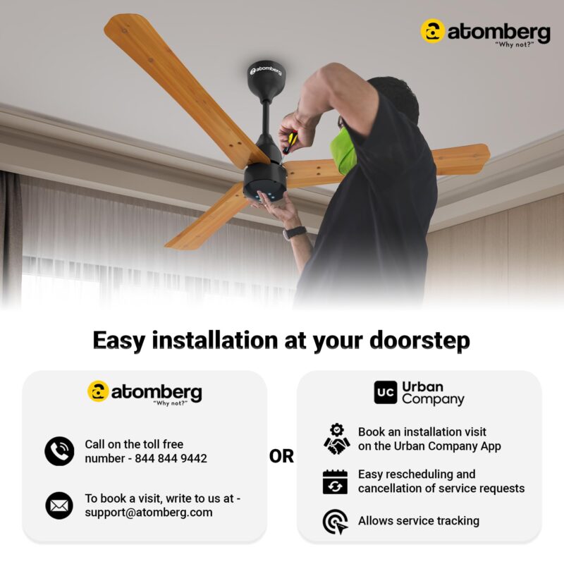 atomberg Renesa 600mm BLDC Motor 5 Star Rated Sleek Ceiling Fans with Remote Control | Upto 65% Energy Saving, High Air Delivery and LED Indicators | 2 years(+1 Year extended Warranty on registration) - Image 2