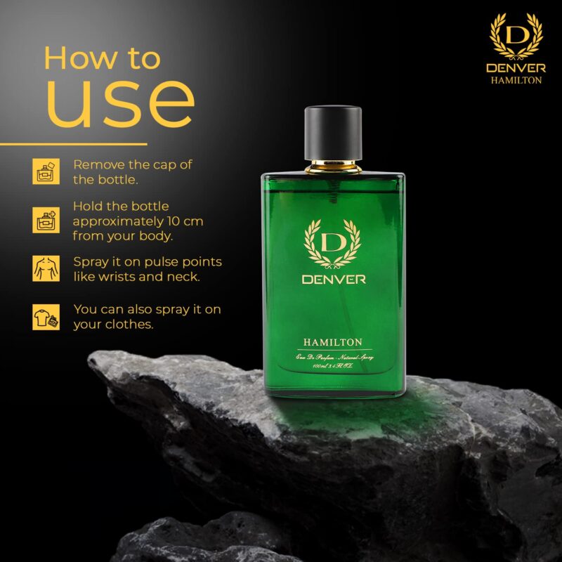 DENVER Hamilton Perfume - 100ML & Hamilton Deo - 200ML (Combo Pack of 2) | Long Lasting Fragrance For Men - Image 4