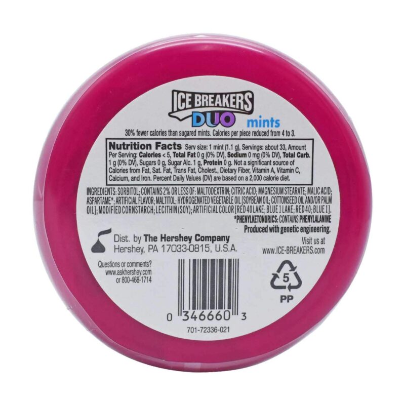 Icebreakers Sugar Free Mints Duo Combo (Pack of 3), Rasberry + Watermelon + Strawberry - Image 3